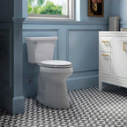Highline Arc 19-Inch Extra Tall Elongated Toilet with Slow-Close Seat, 1.28 GPF Complete Installation Kit