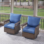 Swivel Patio Chair with Cushions