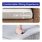 Wicker Rattan Swivel Patio Wicker Chairs (Set of 2)
