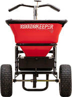 100 lb Walk Behind Push Spreader - Multi Purpose Fertilizer Seed Salt & De-Icer Spreader