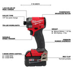 Milwaukee Pre-Sale Pre-Sale 3697-22HZ M18 FUEL 18V Cordless Drill / Driver Kit w/M18 FUEL Hazkzall