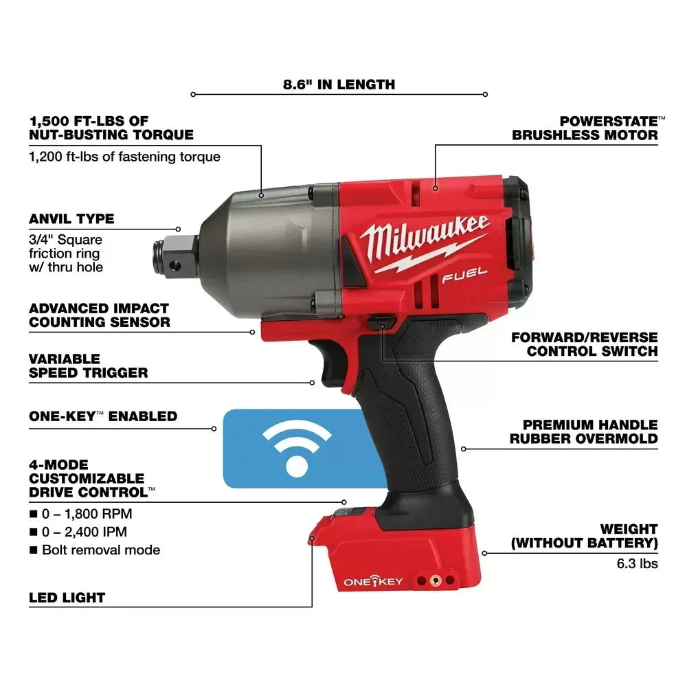 Milwaukee Pre-Sale 2864-20 M18 FUEL 18V 3/4-Inch Friction Ring Impact Wrench - Bare Tool