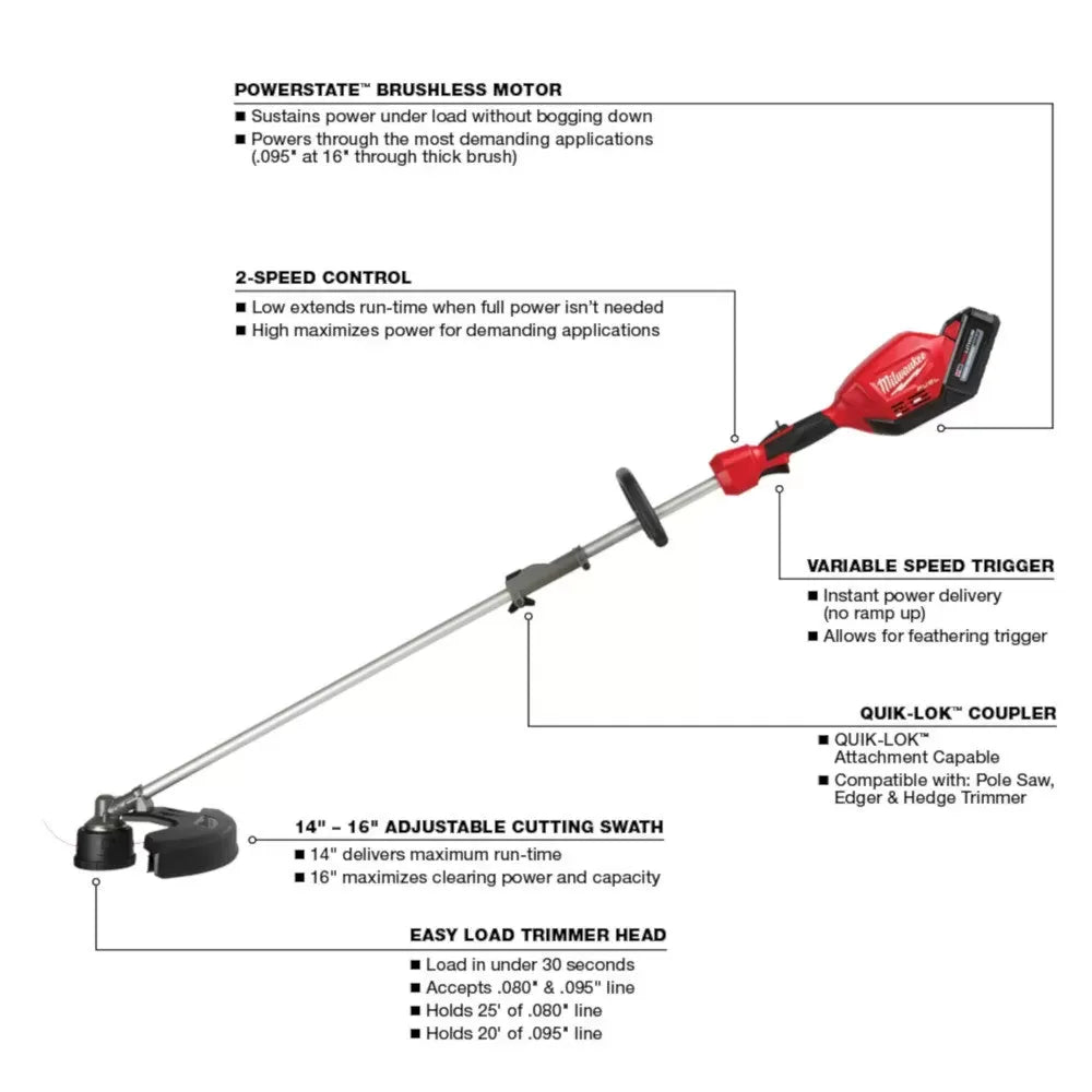 Milwaukee Pre-Sale 3000-21 M18 FUEL 18V Cordless Trimmer/Blower 2 Tool Combo Kit
