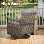 Swivel Patio Chair with Cushions