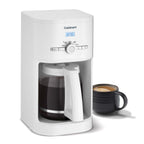 12-Cup Programmable Coffee Maker, Classic Drip Coffee Machine with Auto Brew and White Finish