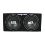 MTX Terminator Dual 12-Inch Loaded Subwoofer Enclosure System with 1500W Mono Amplifier & Complete Amp Installation Kit