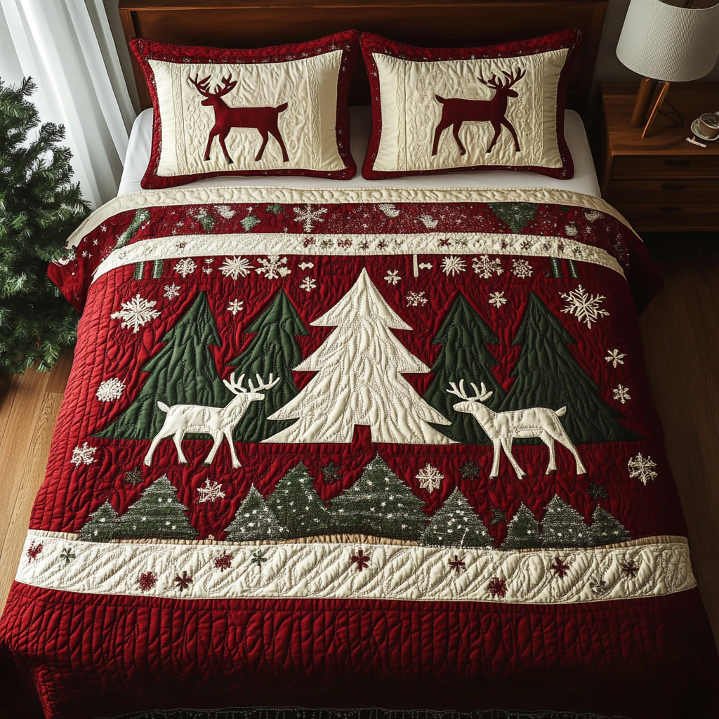 Alpine Cheer 3-Piece Quilted Bedding Set NCU0VH467
