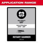 Milwaukee 2612-20 M18 18V 5/8" SDS Plus Rotary Hammer w/ Depth Rod - Bare Tool