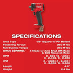 Milwaukee Pre-Sale 2855P-20 M18 FUEL 18V 1/2" Impact Wrench w/ Pin Detent - Bare Tool