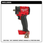 Milwaukee Pre-Sale 2854-20 M18 FUEL 18V 3/8" Impact Wrench w/Friction Ring -Bare Tool