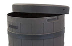 50 Gallon Rain Barrel - Decorative Stone Texture Rainwater Collection Barrel with Brass Spigots