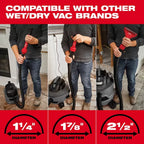 Milwaukee 0930-22HDB M18 FUEL 18V 12 Gallon Wet/Dry Vacuum Kit w/ Air-Tip Kit