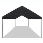 10x20 ft Straight Leg Instant Canopy Tent with Sidewalls, Pop-Up Outdoor Party Shelter & Carport, Black
