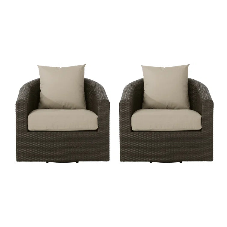 Dierdre Swivel Patio Chair with Cushions