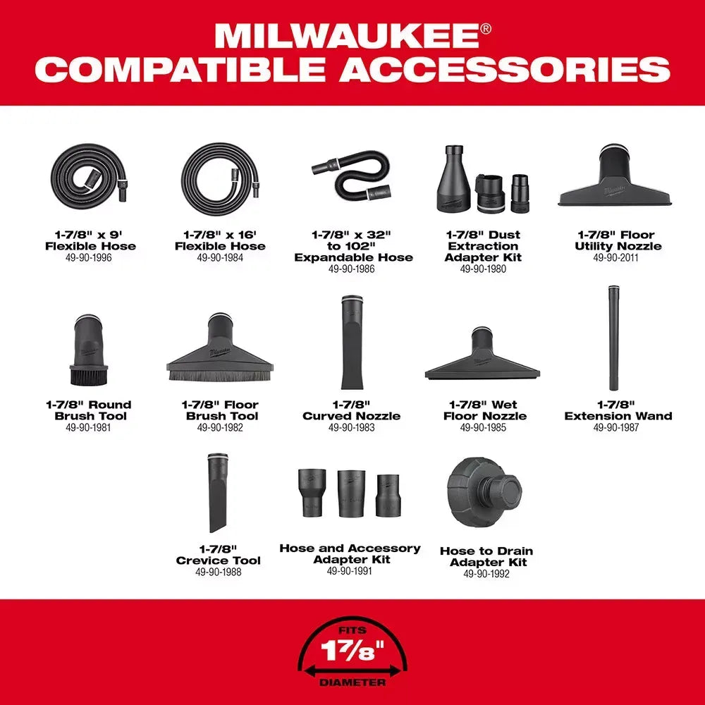 Milwaukee 0920-20 M18 FUEL 9 Gallon Dual-Battery Wet/Dry Vacuum - Bare Tool