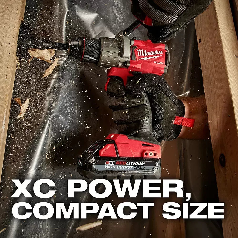 Milwaukee 48-11-1837 M18 18V 3.0Ah REDLITHIUM Compact Battery Pack, 2pk