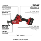 Milwaukee 2719-21 M18 FUEL 18V 7/8-Inch 5.0Ah Cordless Hackzall Kit
