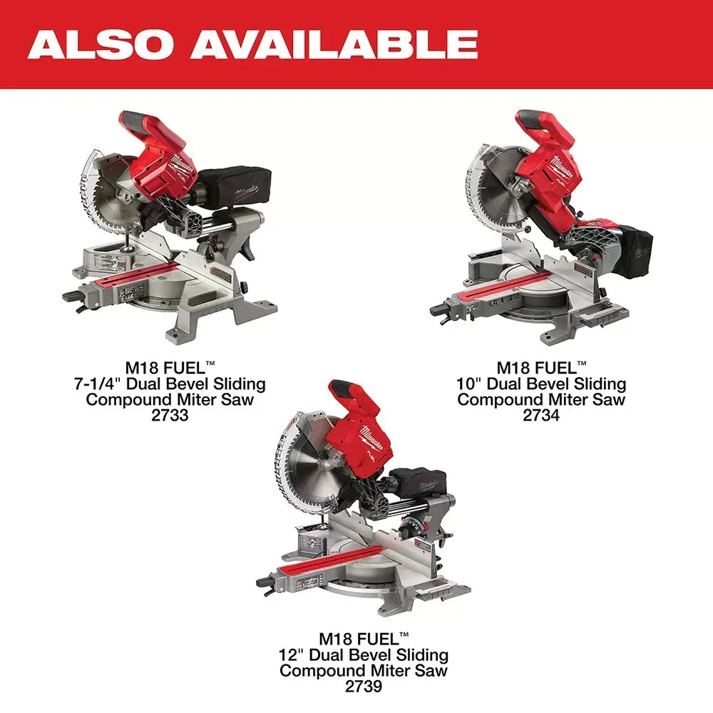 Milwaukee 2733-21 M18 FUEL 18V 7-1/4-Inch Dual Bevel Sliding Miter Saw Kit