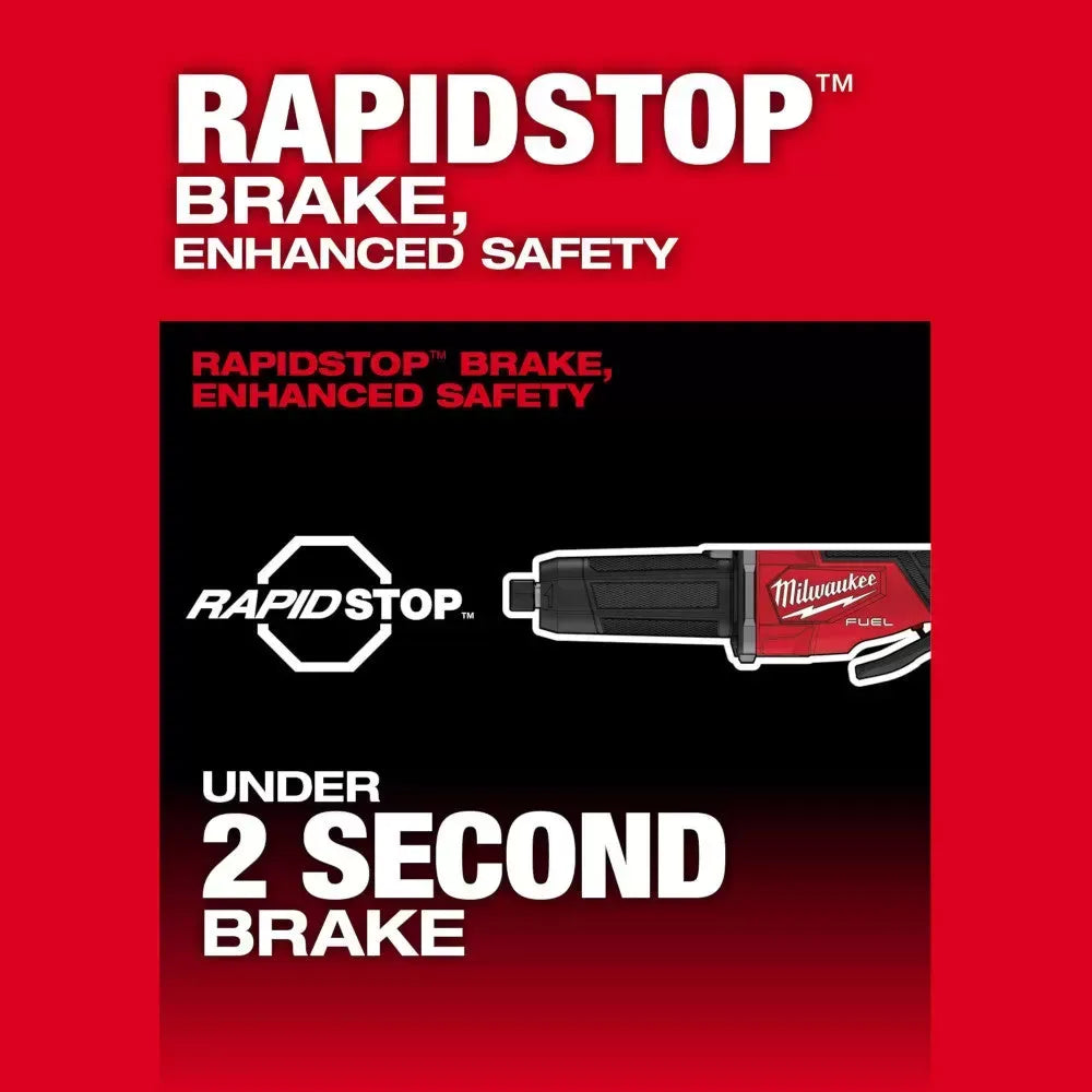 Milwaukee Pre-Sale 2984-20 M18 FUEL 18V Braking Die Grinder w/ Paddle Switch - Bare Tool