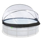 14-Foot Round Pool Dome Cover Enclosure, Transparent PVC Swimming Pool Weather Shield for Above-Ground Pools