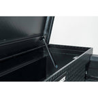 Aluminum Low Profile Saddle Truck Tool Box with Lock, Weather Seal & Sliding Tray for Toyota Tacoma